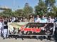 APP33-27
FAISALABAD: October 27 - MPAs Lateef Nazar and Firdous Rai leading a walk to mark the Kashmir Black Day at Arts Council. APP photo by Tasawar Abbas